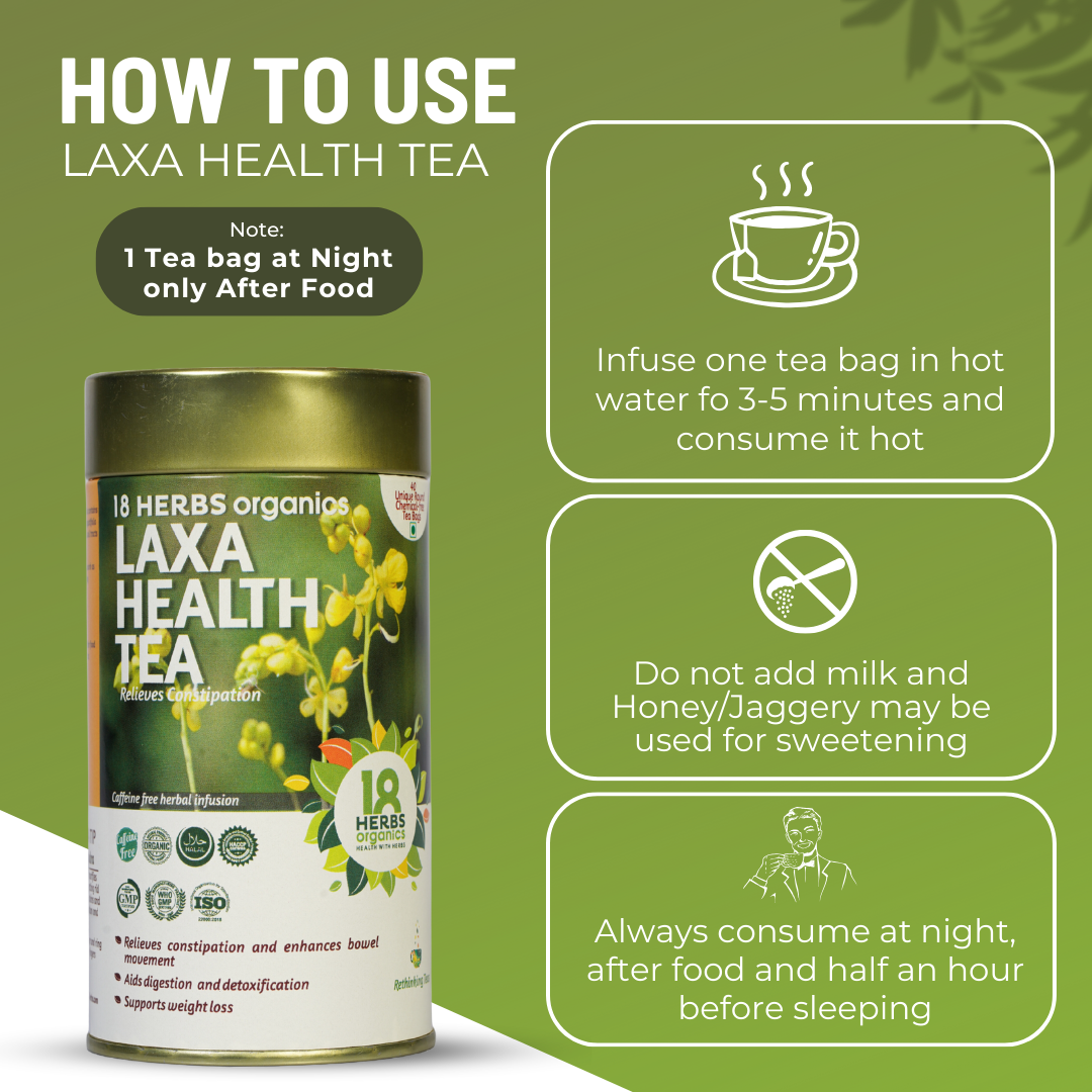 18 Herbs Organics Laxa Health Tea (TIN)