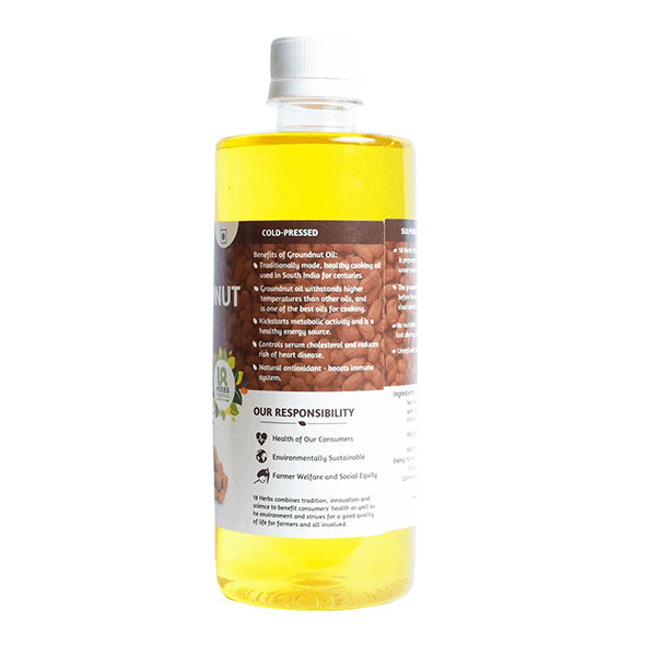 18 Herbs Organics Pure Edible Groundnut Oil
