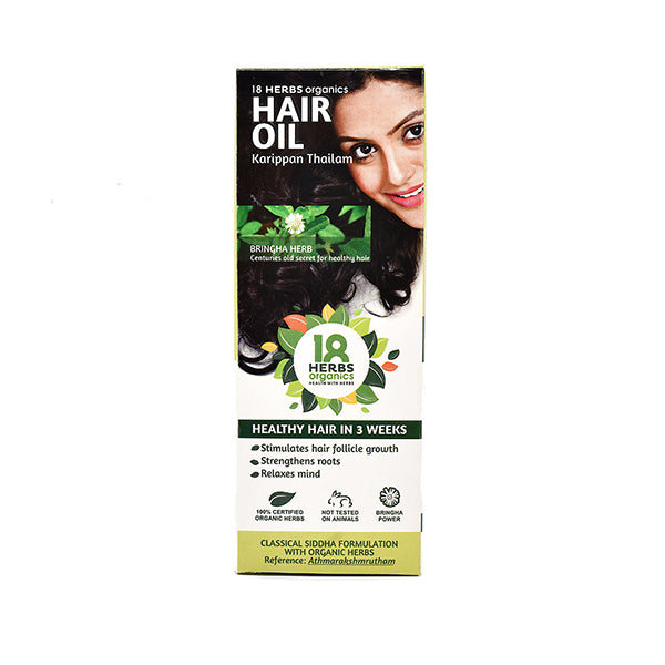 18 Herbs Organics Karippan Thailam (Hair Oil)