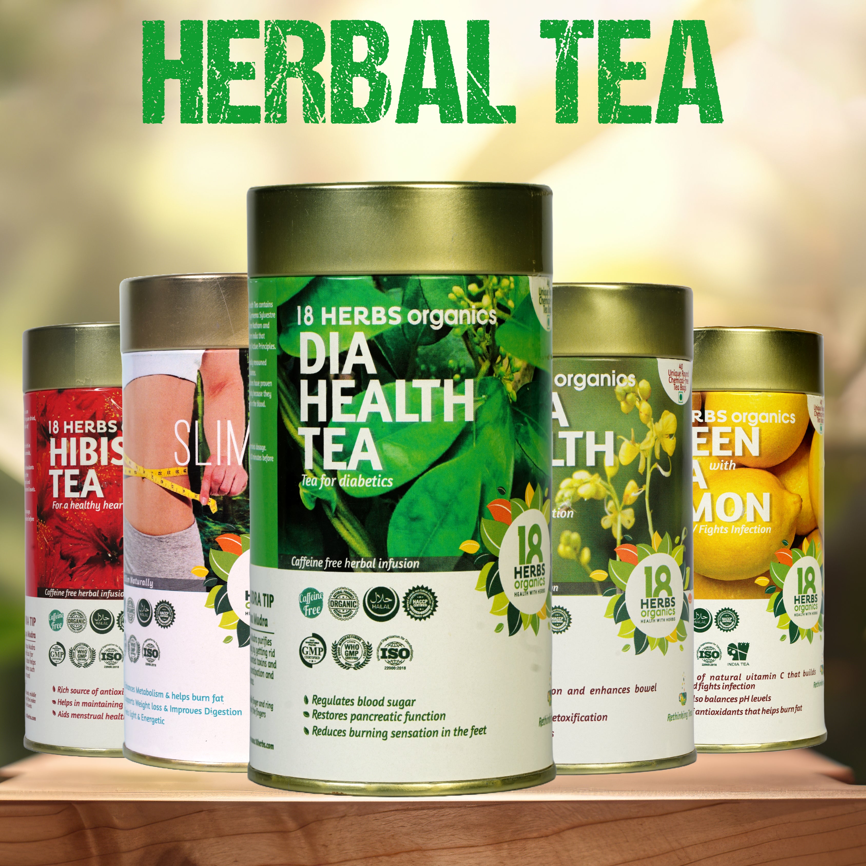 Buy Herbal Tea for Digestion, Weight Loss, Detox | 18herbs Organics ...