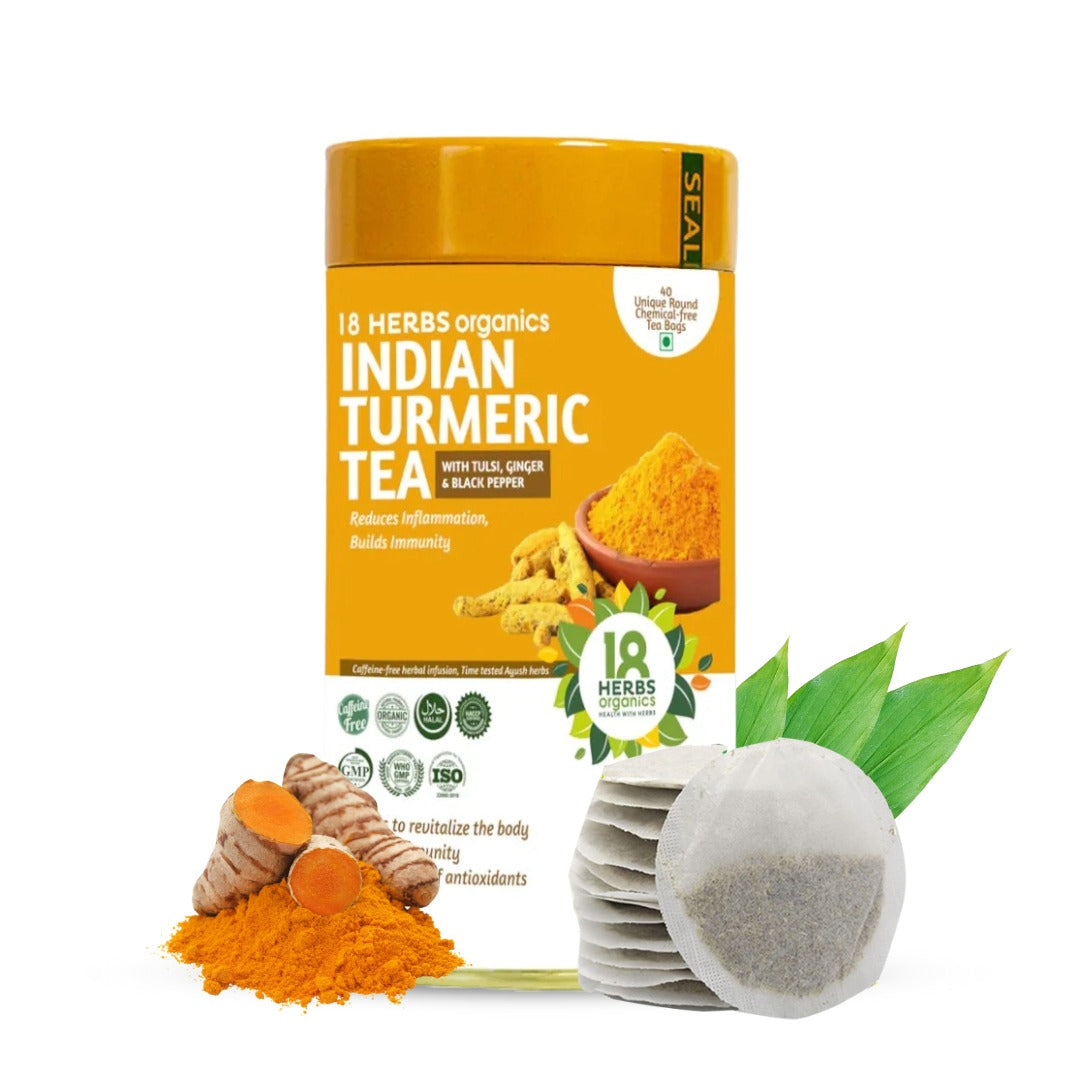 18 Herbs Organics Indian Turmeric Tea (TIN)