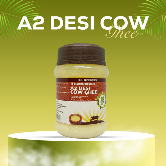 18 Herbs Organics A2 Desi Cow Ghee - 200 ml