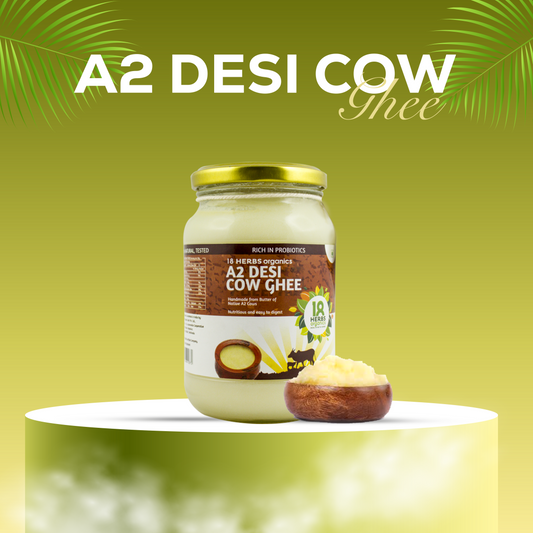 18 Herbs Organics A2 Desi Cow Ghee - 500ml