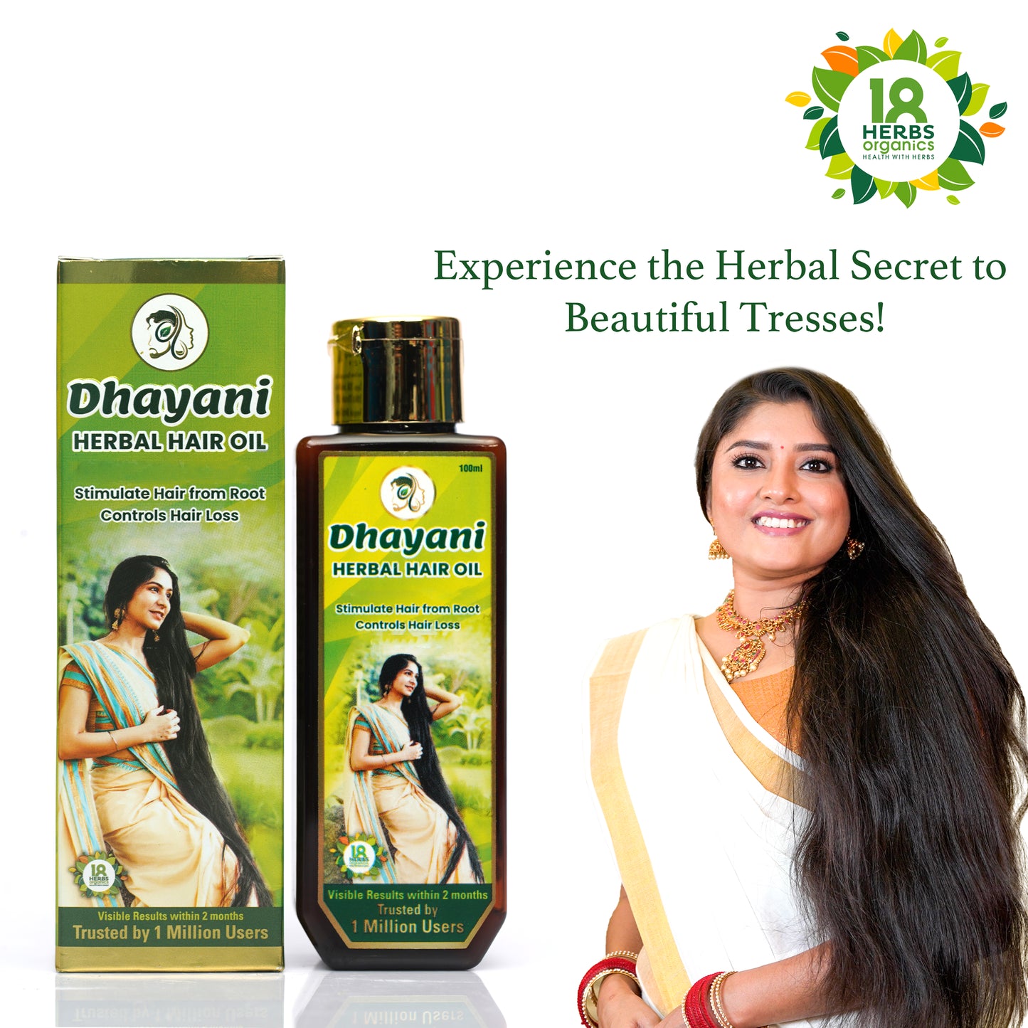 Dhayani Herbal Hair Oil,100ml for Men and Women