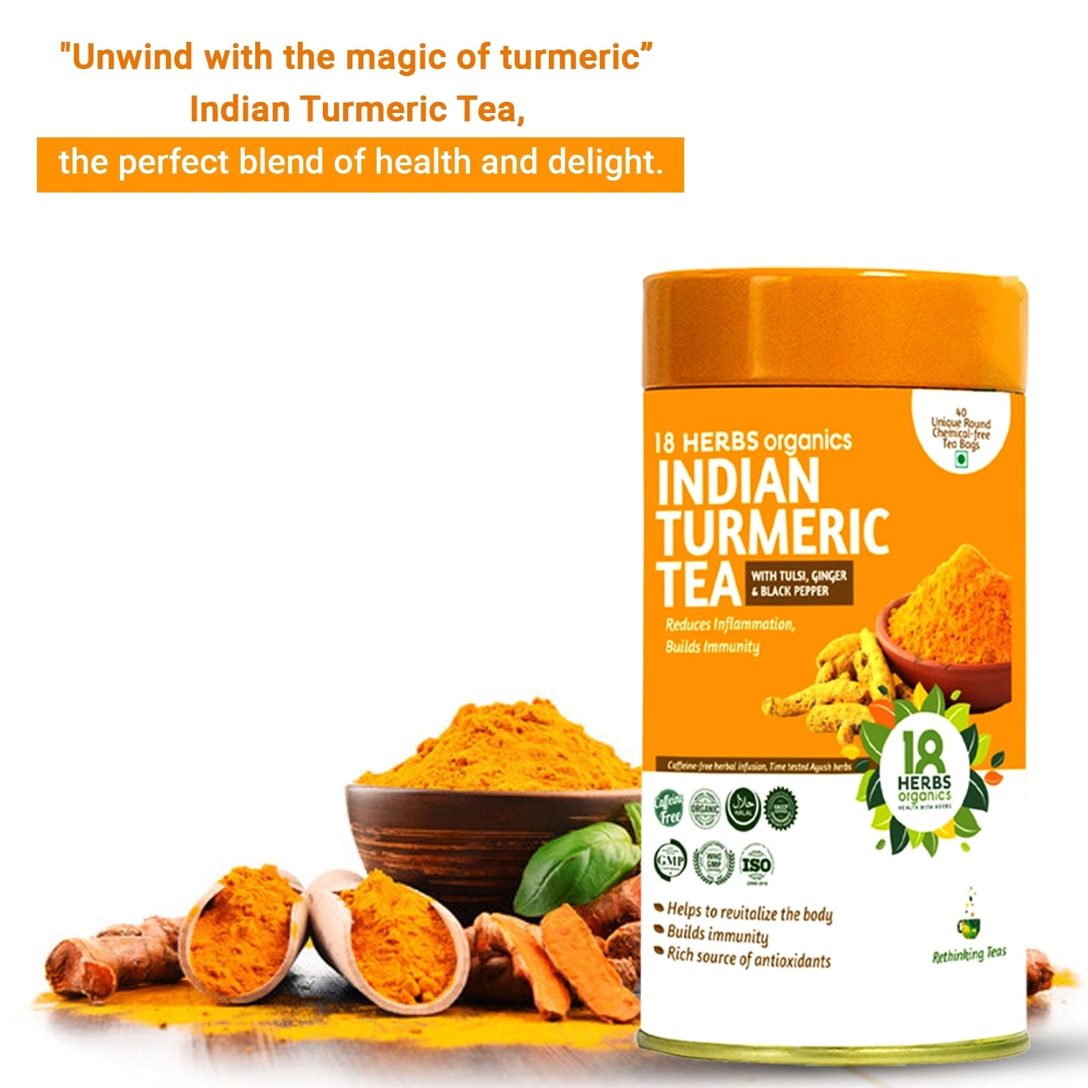 Indian Turmeric Tea Product Listing Image