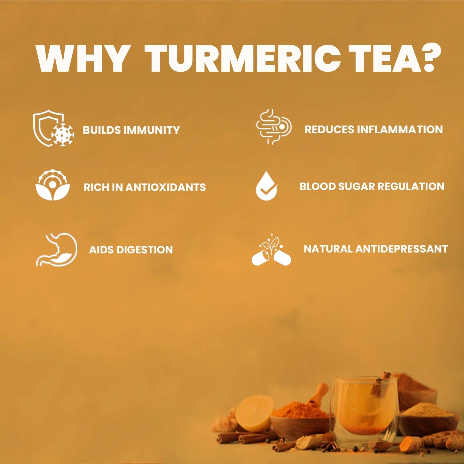 Indian Turmeric Tea Product Listing Image