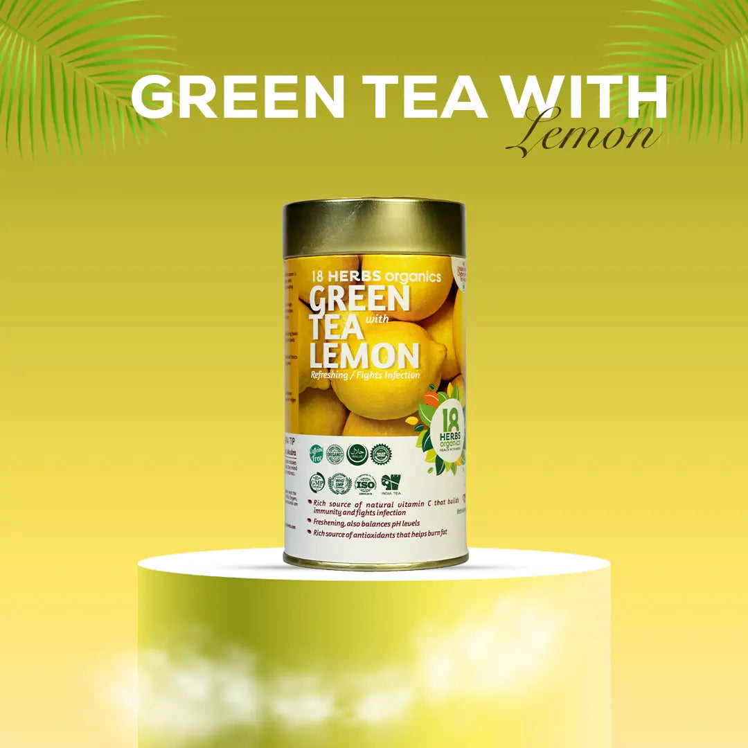 18 Herbs Organics Green Tea with Lemon (TIN)