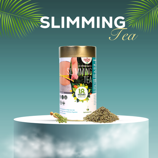 18 Herbs Organics Herbal Slimming Tea Bags Health & Wellness Tea 40 Count (TIN)