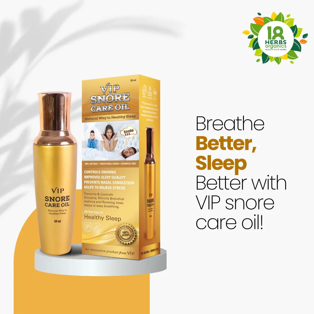 VIP Snore Care Oil, 50 ml - 100% Natural | Snoring Stopper Oil for Men & Women