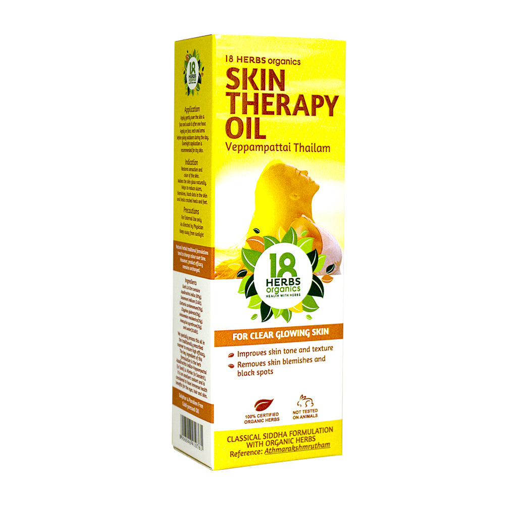 18 Herbs Organics Veppampattai Thailam (Skin Care and Sunscreen Oil)